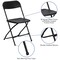 Emma and Oliver 30"W x 96"L Bi-Fold Plastic Event/Training Folding Table Set with 10 Folding Chairs